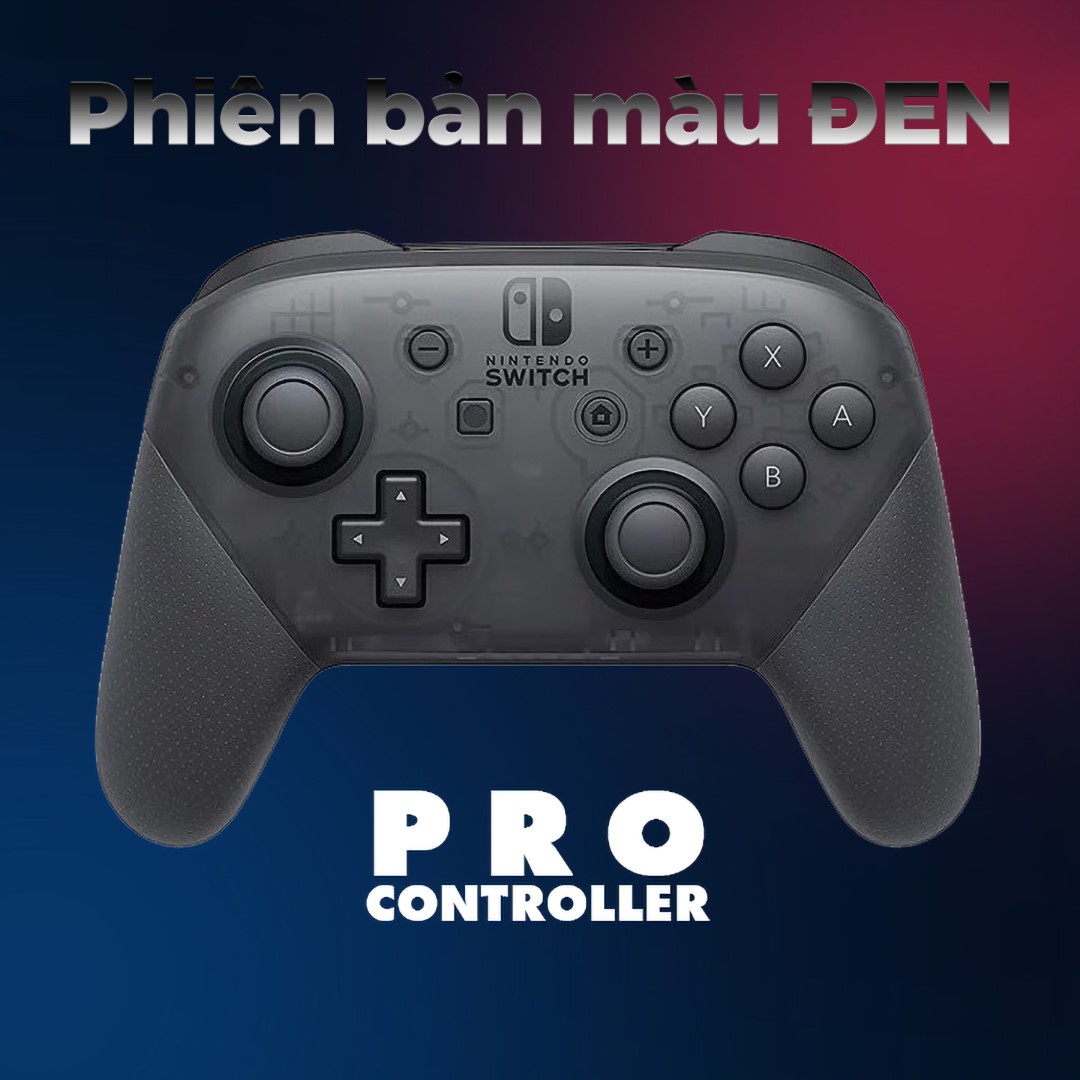 Tay cầm chơi game không dây Nintendo Switch Pro Controller màu đen