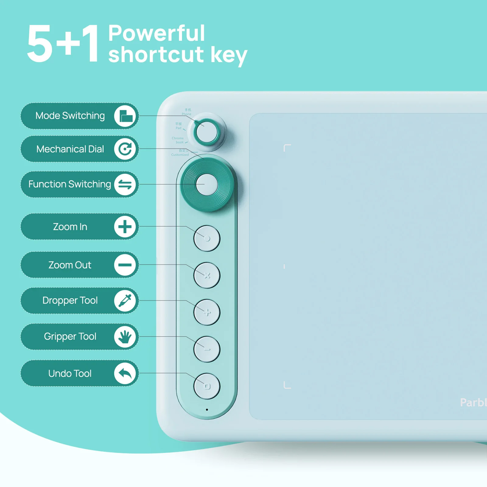 Bảng vẽ điện tử Parblo Intangbo X7 Green