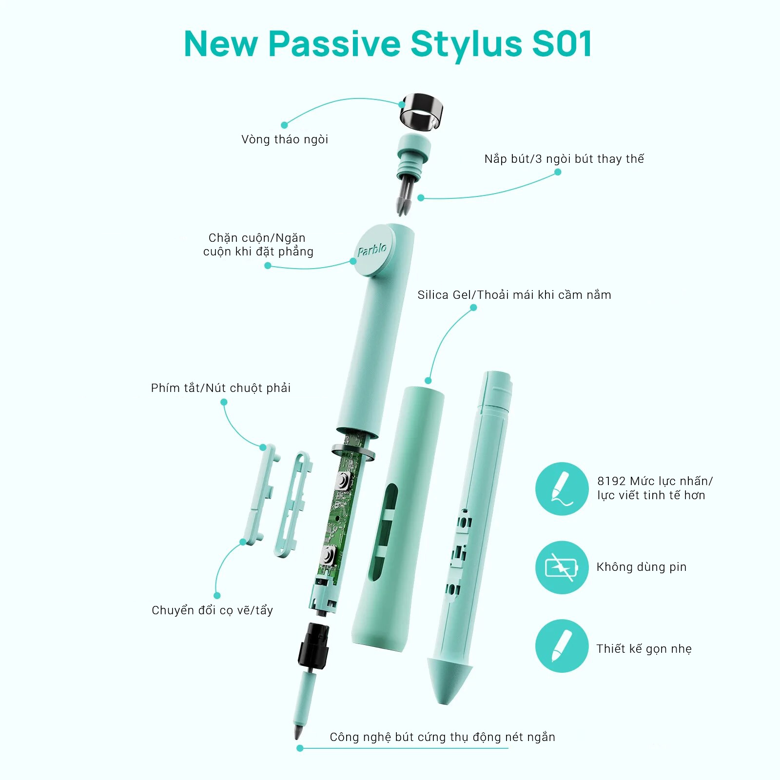 Bảng vẽ điện tử Parblo Intangbo X7 Green