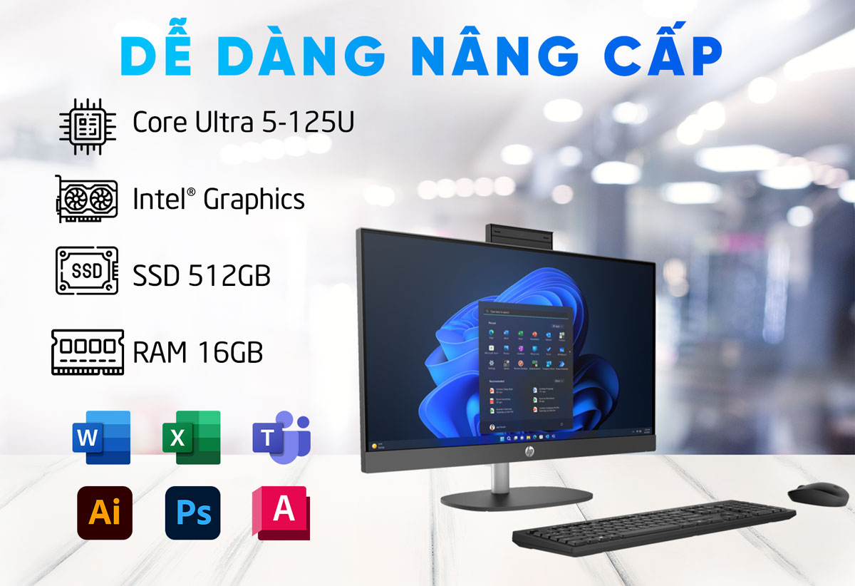 PC đồng bộ HP ProOne 240 G10 AIO (AY2G5PT)
