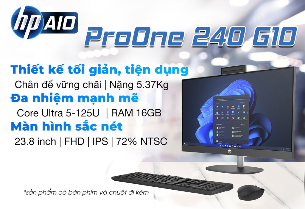 PC đồng bộ HP ProOne 240 G10 AIO (AY2G5PT)