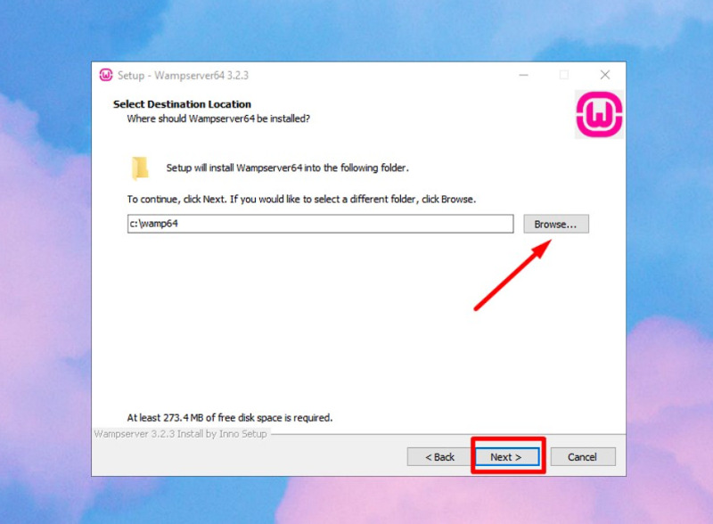 Lưu phần mềm WampServer 64