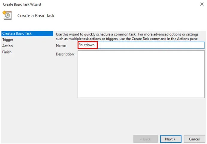 Hẹn giờ tắt máy tính PC hàng ngày bằng Windows Task Scheduler bước 2-2