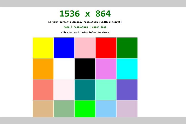 Test m&agrave;n h&igrave;nh laptop sử dụng tr&igrave;nh duyệt web bước 1
