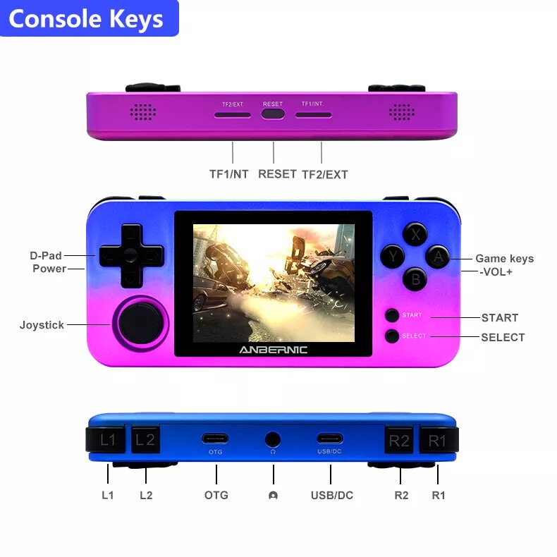 Máy chơi game cầm tay Anbernic RG280M màu đen 7