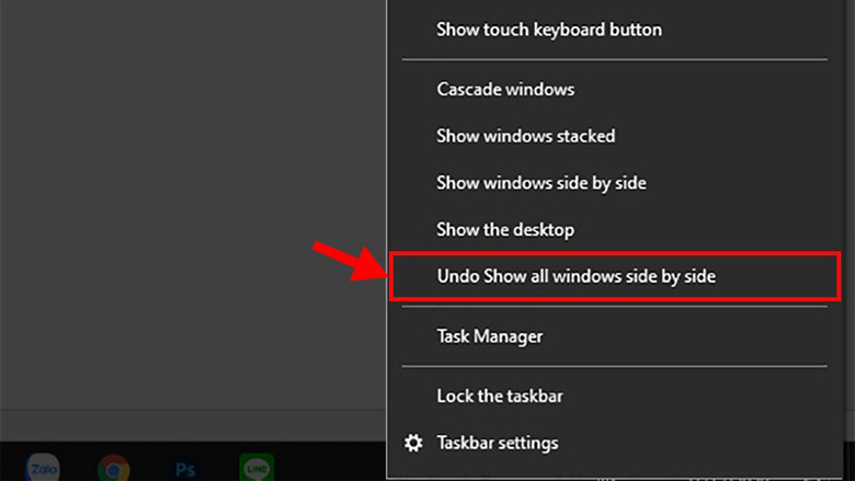 Hướng dẫn chia đôi màn hình laptop win 7 bằng cách dùng Taskbar.