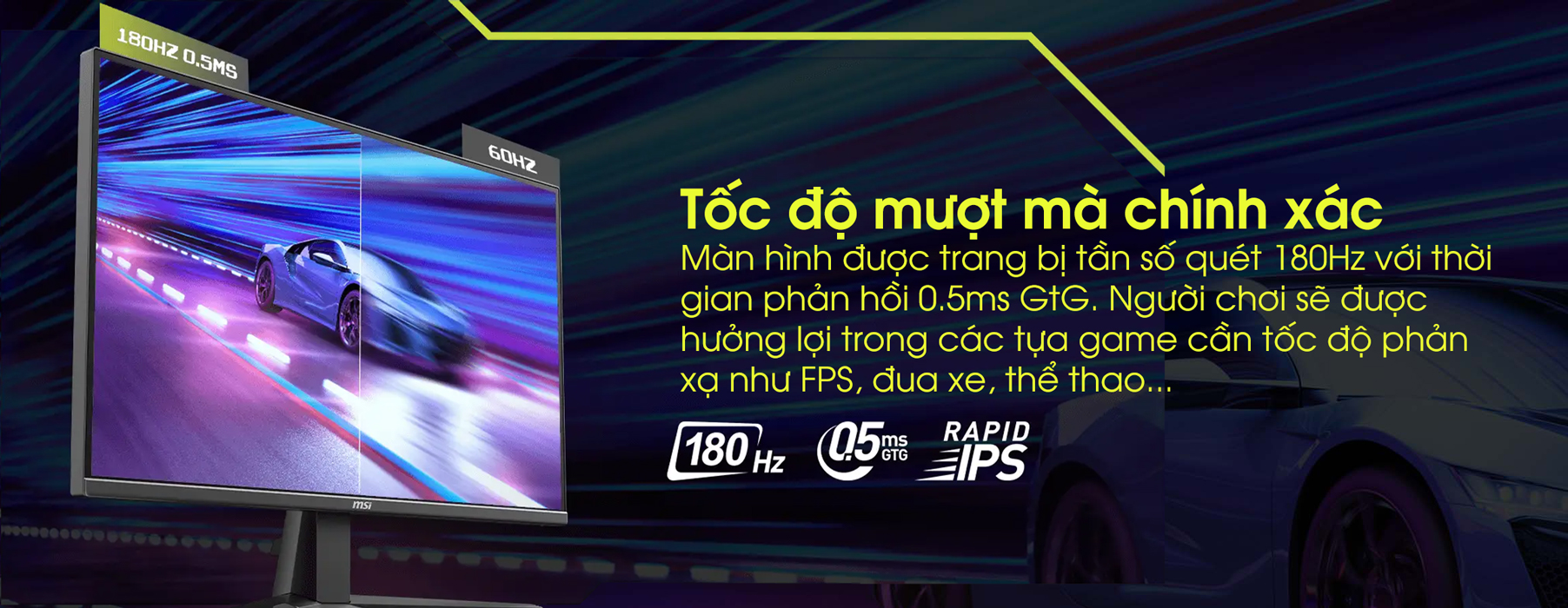 Tần số quét 180Hz MSI MAG 275QF