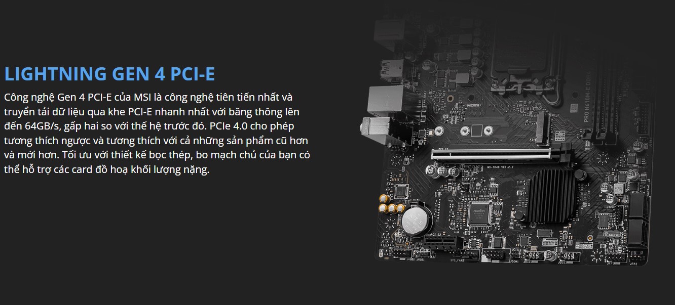 Mainboard MSI PRO H610M-E DDR4