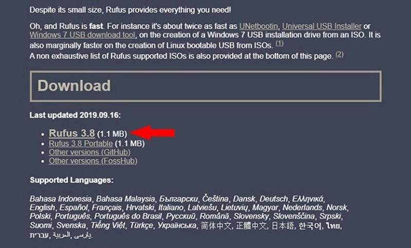 Chuẩn bị USB Boot cứu hộ m&aacute;y t&iacute;nh bằng Rufus