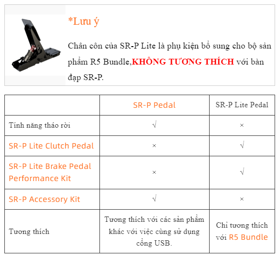 Bàn Đạp Moza SR-P Lite Pedal (Côn)