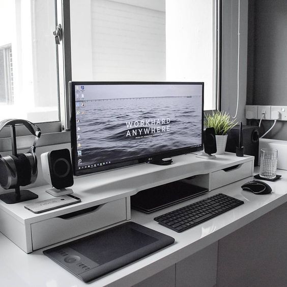 dàn pc gaming đẹp trắng đơn giản