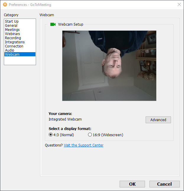 Cài đặt lại webcam ở các phần mềm livestream hoặc họp trực tuyến