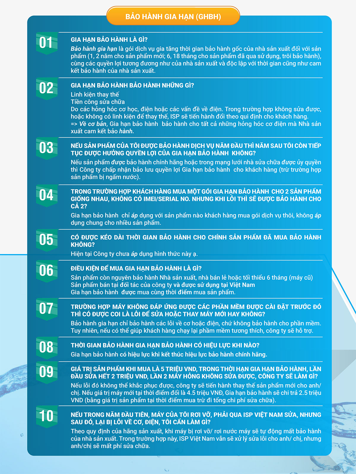 Gói Bảo Hành 1 năm nhà sản xuất +2 năm BHMR của Laptop có mức giá bán >45 triệu đến <=50 triệu