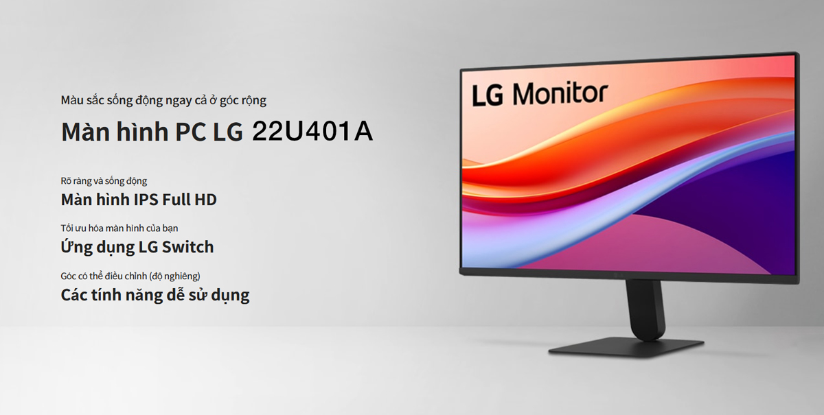 màn hình văn phòng LG 22U401A - HACOM