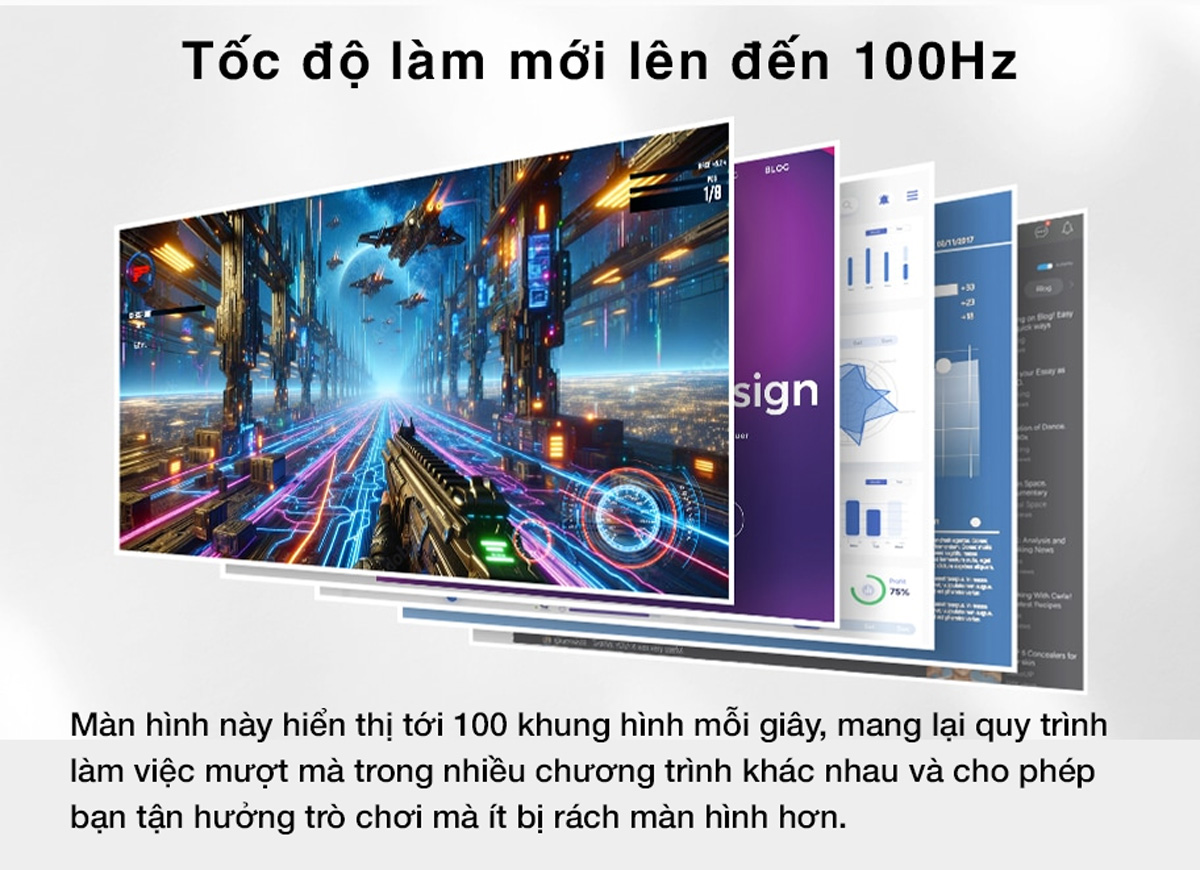 màn hình văn phòng LG 22U401A - HACOM