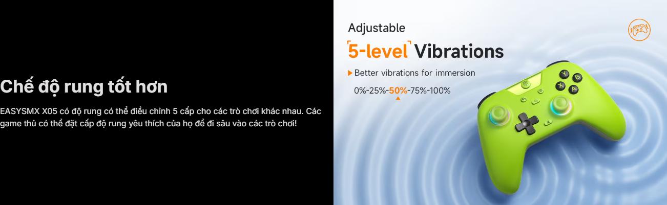 Tay cầm chơi game không dây EasySMX X05 Gaming 5