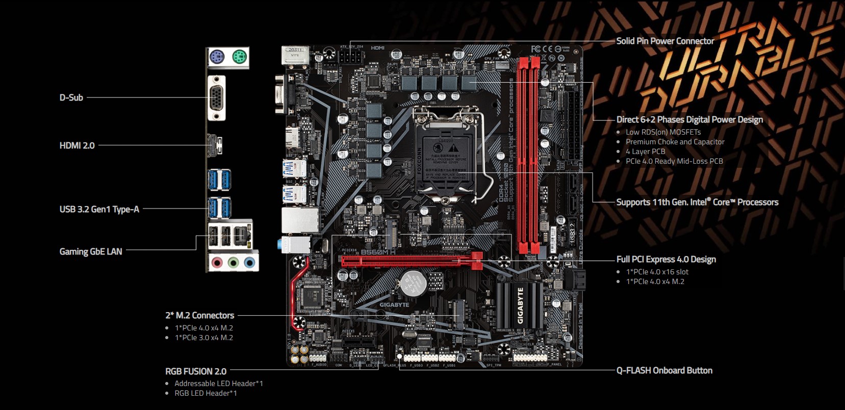 Mainboard Gigabyte B560M-H