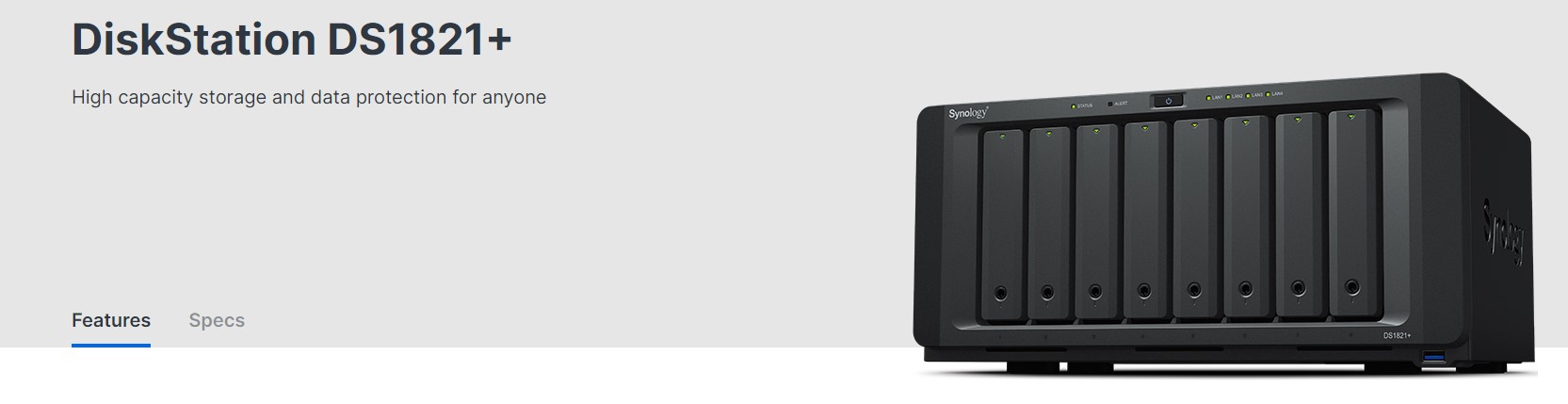 Thiết bị lưu trữ mạng Synology DS1821+