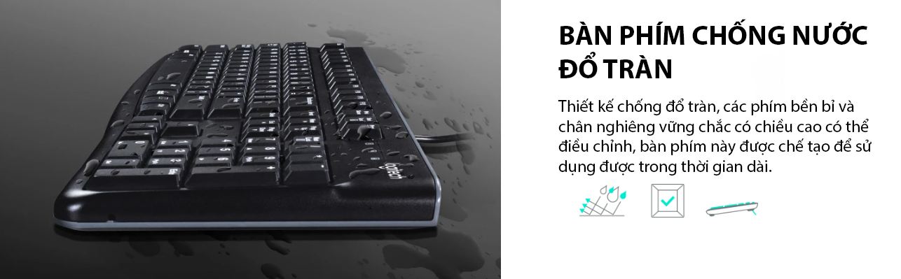 Bộ Bàn phím Chuột Logitech MK120 (USB/đen) 5