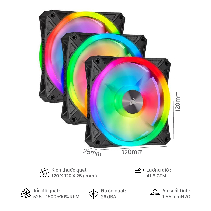 quạt tản nhiệt 12v corsair