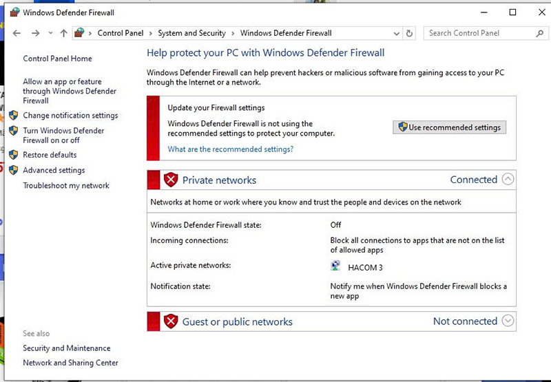 Hoàn thiện tắt tường lửa trên Windows 10