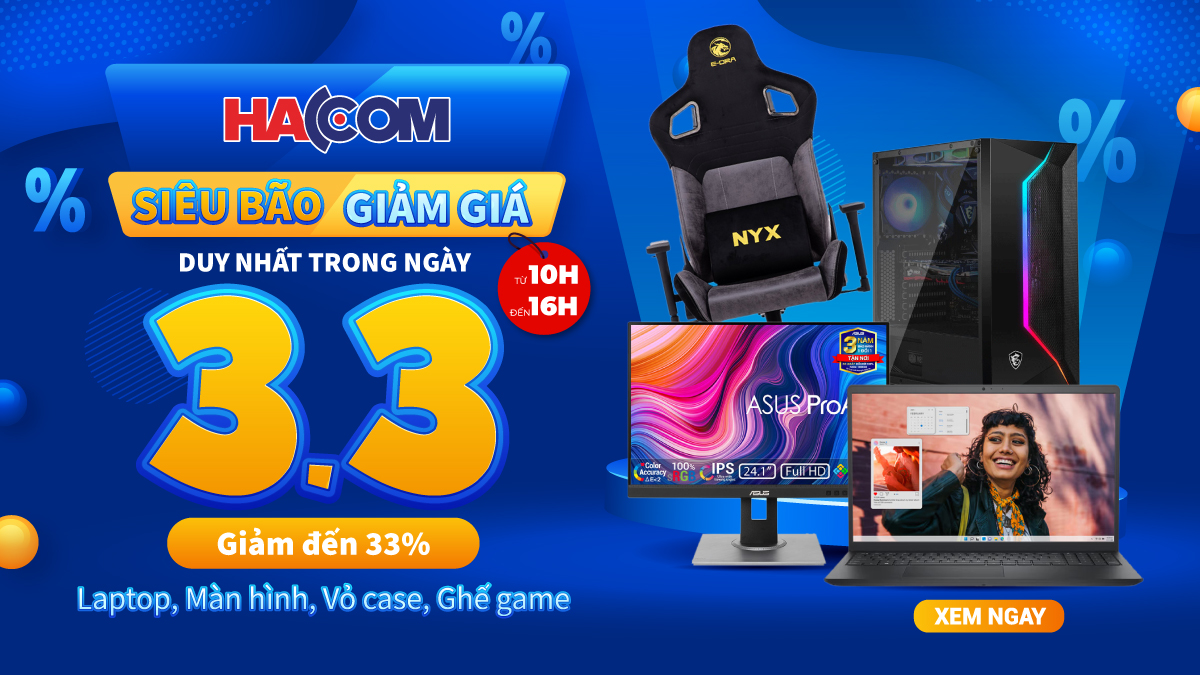 Khuyến mại laptop màn hình HACOM