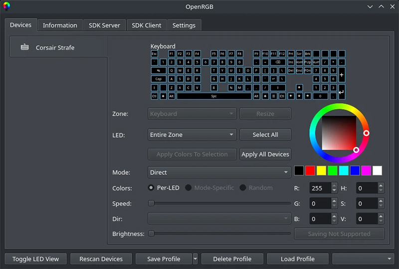 C&aacute;ch tắt đ&egrave;n led quạt tản nhiệt bằng OpenRGB
