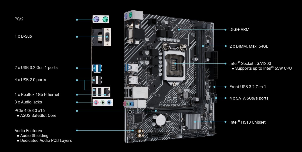 Mainboard ASUS PRIME H510M-F 