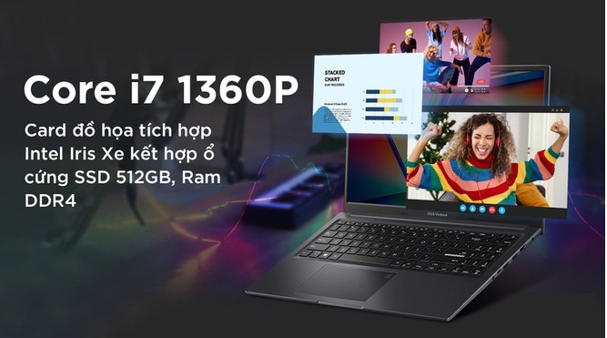 Laptop Asus VivoBook S3504VA-L1227WS (i7 1360P/16GB RAM/512GB SSD/15.6 OLED/Win11/Bạc)