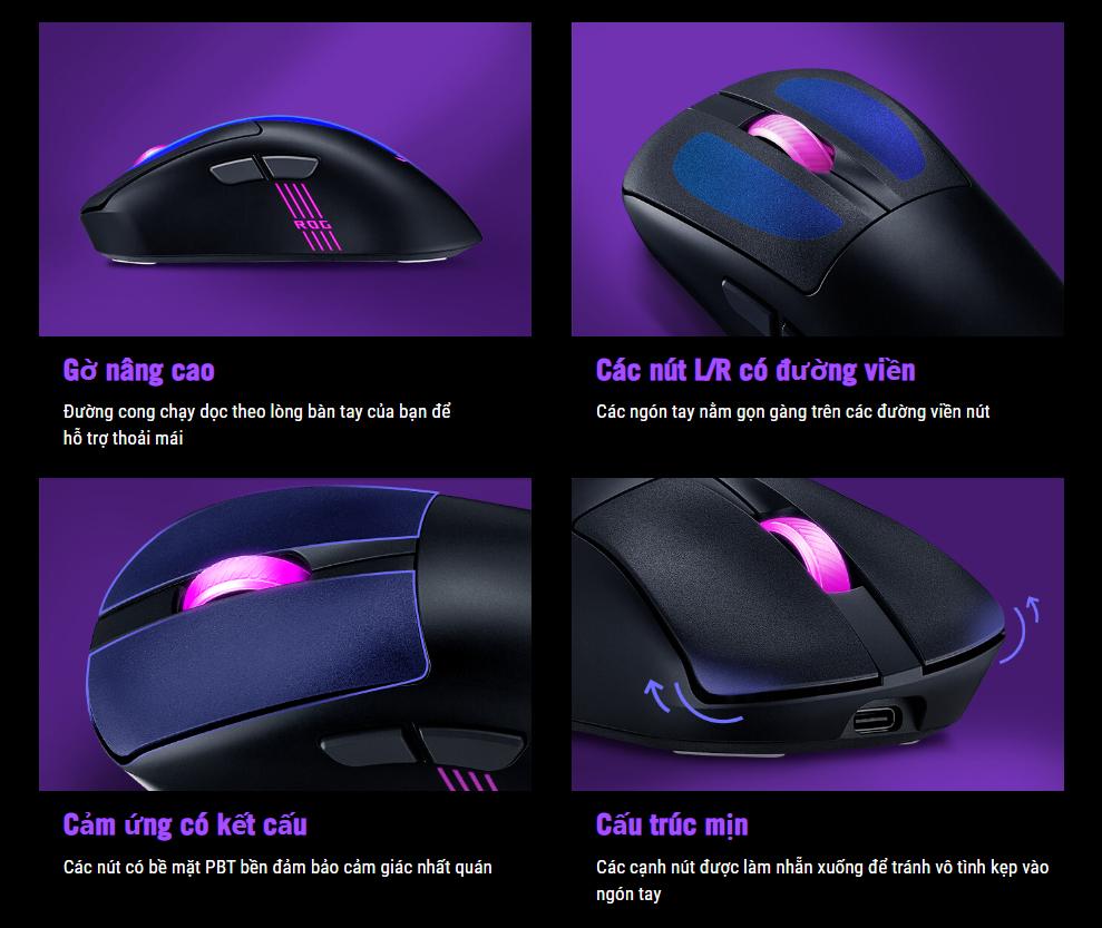 Chuột Gaming không dây Asus ROG Keris II Origin 4