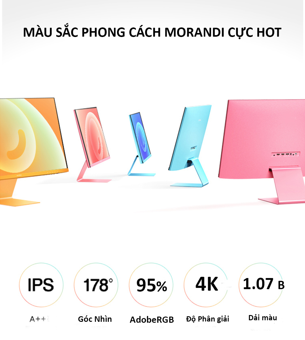 HKC MB27S9U được thiết kế theo phong cách tối giản với tông màu trung tính, phù hợp với cả không gian văn phòng lẫn góc làm việc tại nhà.