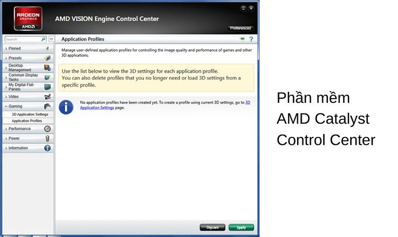 Test nguồn m&aacute;y t&iacute;nh bằng AMD Catalyst Control Center