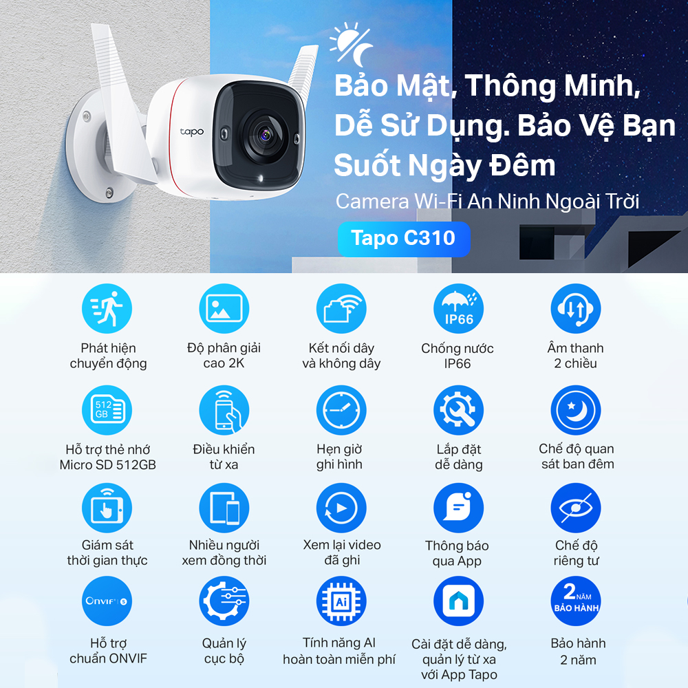 Camera IP Wifi TP-Link Tapo C310 3.0MP ảnh 1