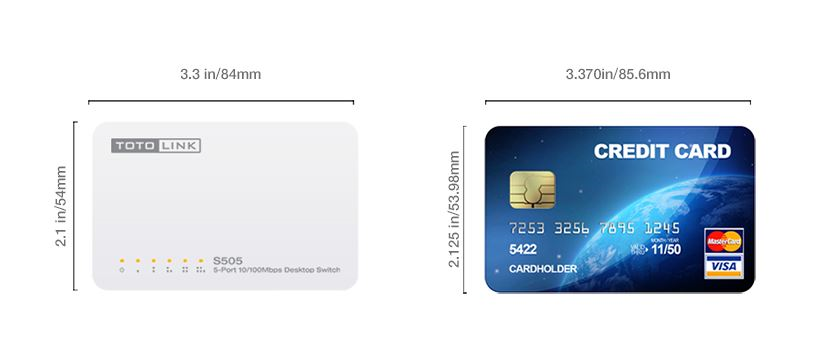 Switch Totolink 5P 10/100Mbps S505 1