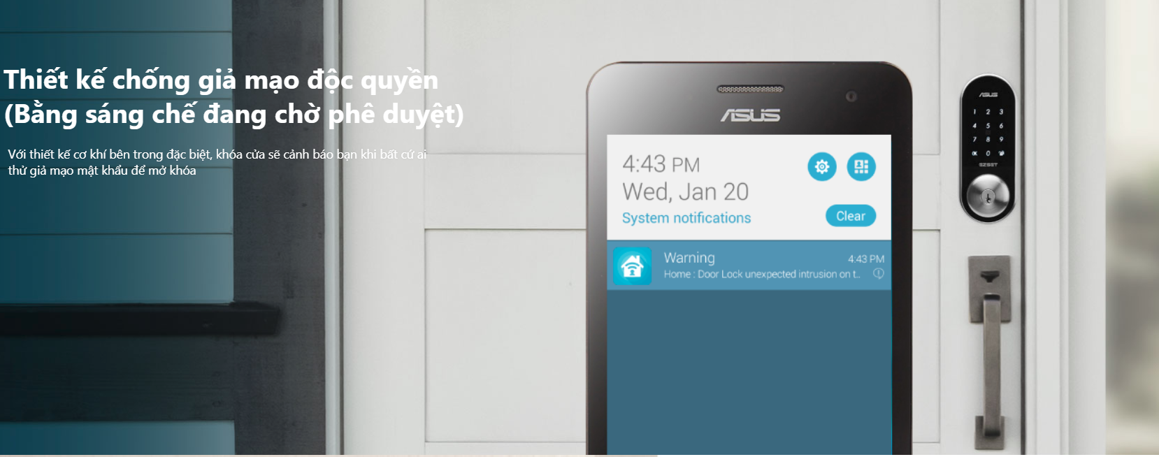 Khóa cửa thông minh - SmartHome Asus DL101 1