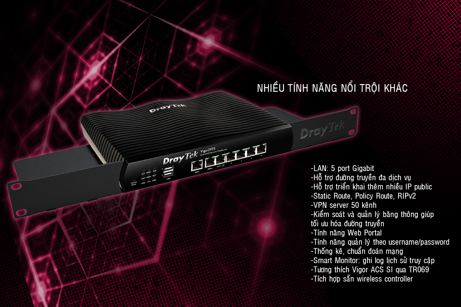 Cân bằng tải Draytek Vigor 2925 hacom 5