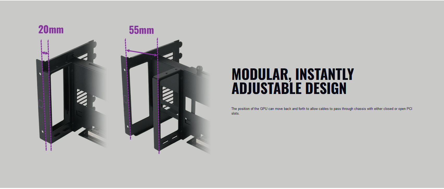 Riser Cooler Master VERTICAL GRAPHICS CARD HOLDER KIT V2 giới thiệu kích thước