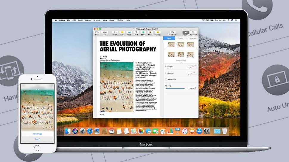 macbook Đồng bộ với các thiết bị khác của Apple rất tốt 