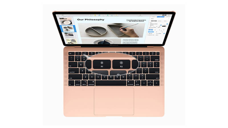 Apple Macbook Air 13 (MVFM2), chỉnh độ sáng màn hình laptop
