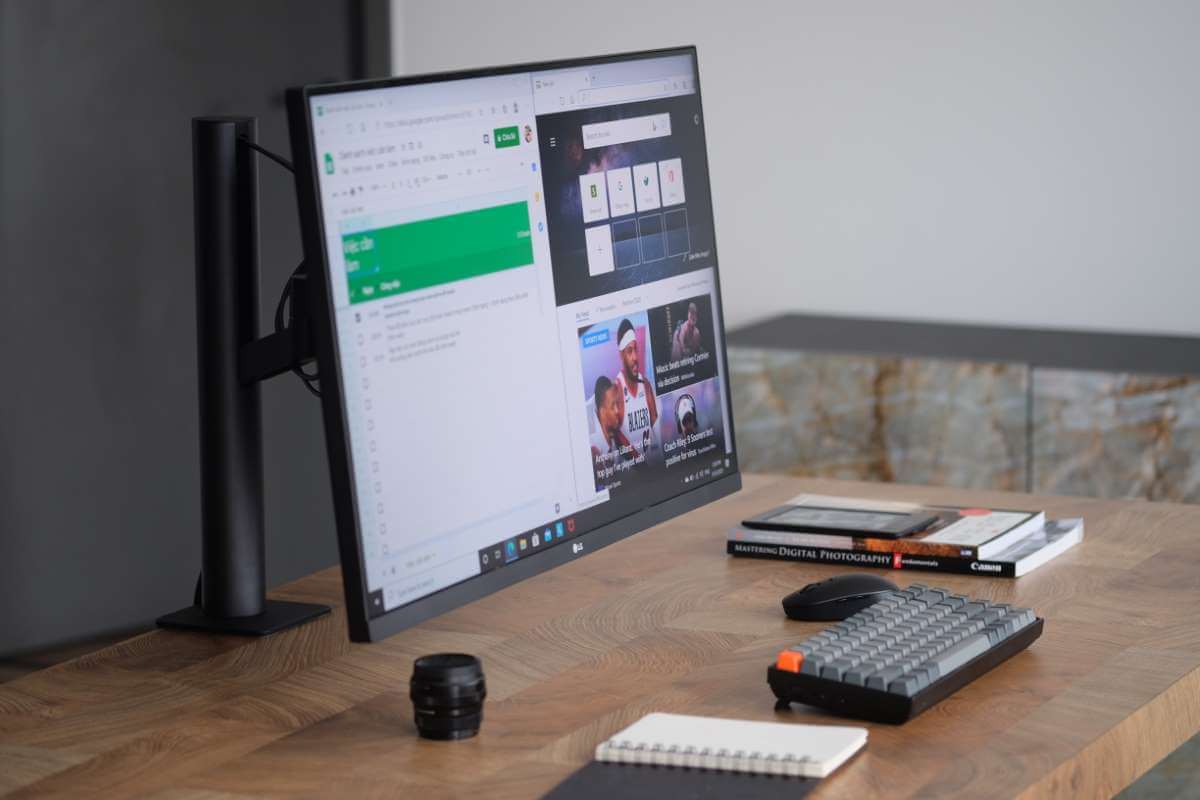 thiết bị văn phòng, màn hình máy tính, máy tính xách tay, lg, lg gram, làm việc phong cách, LG Gram 15Z90N, LG Ergo 27QN880