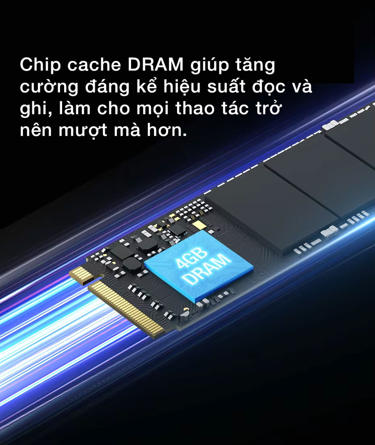 SSD có DRAM mang đến hiệu năng vượt trội