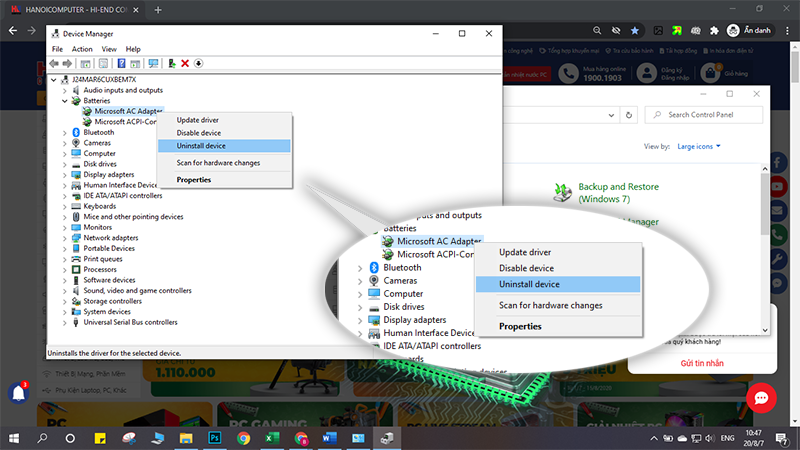 Fix lỗi laptop không vào điện battery plugged in not charging