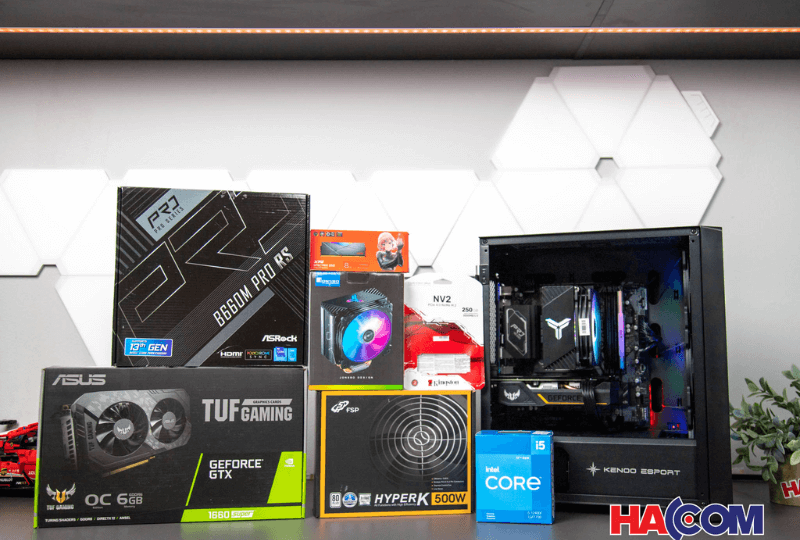  PC Gaming giá rẻ chơi PUBG HACOM SNIPER - I5 12400F/GTX 1660 SUPER