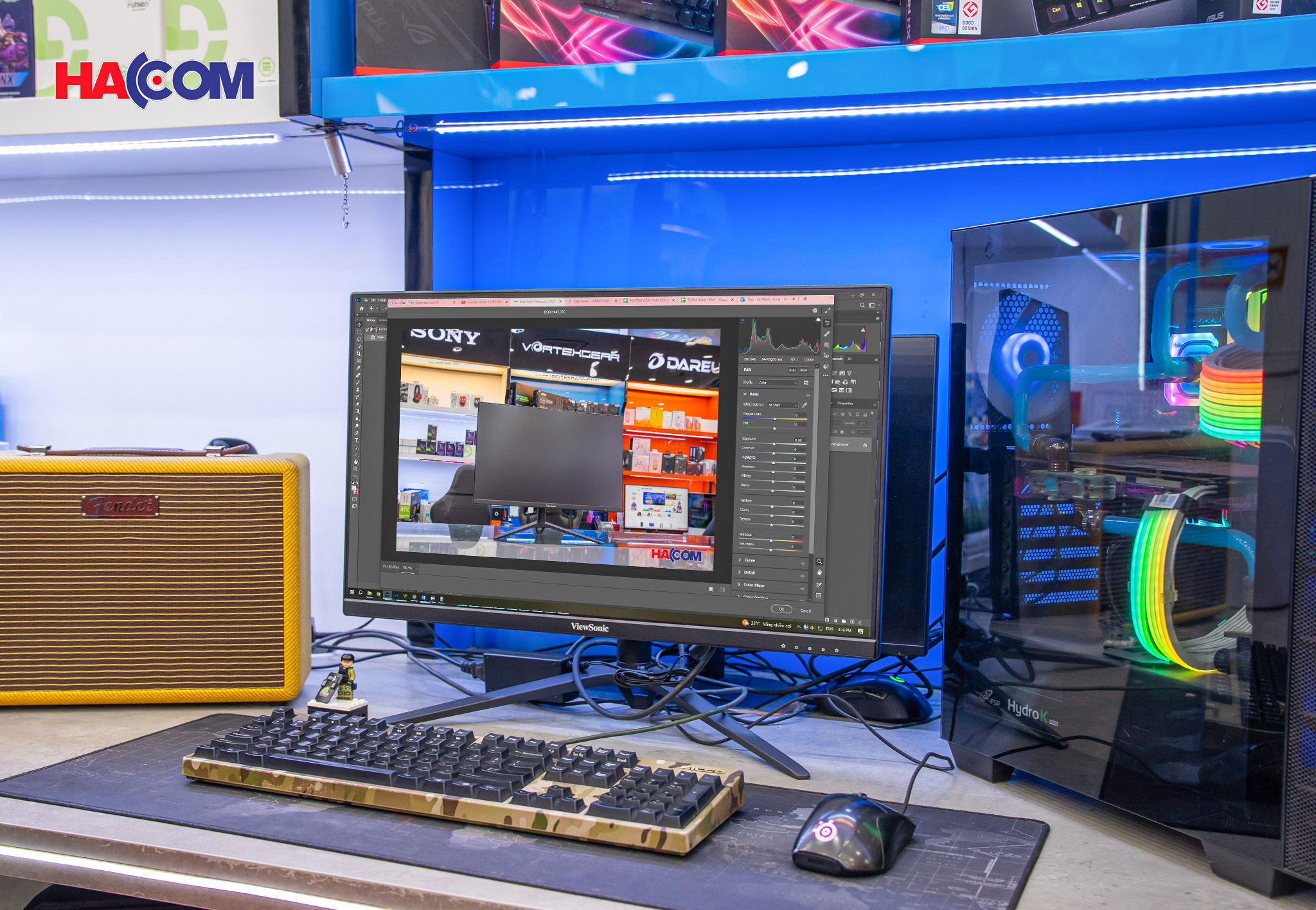 Viewsonic VX2428 test thử màn tại HACOM