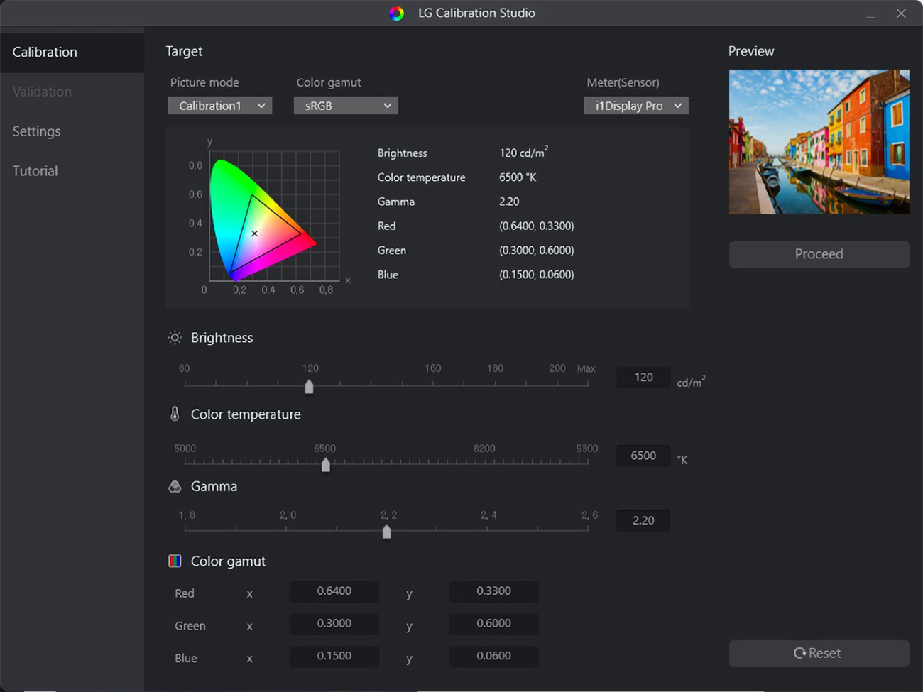 Phần mềm hiệu chỉnh dải màu của LG 32GS95UV