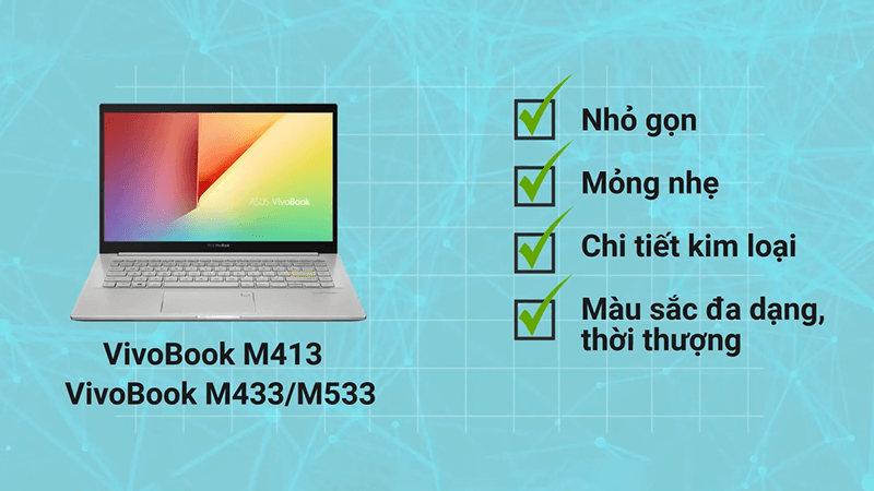 Laptop Asus VivoBook AMD 2020, Laptop Asus VivoBook AMD, VivoBook M413, VivoBook M433, VivoBook M533, tâm điểm khai trường