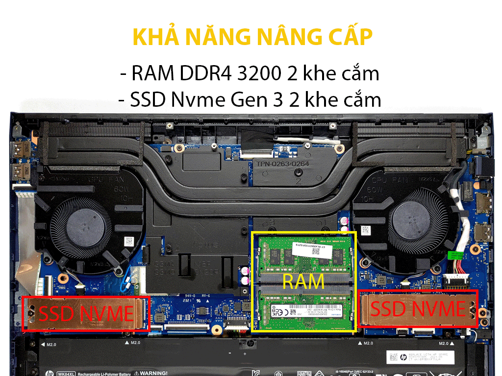 Victus 16 - Khả năng nâng cấp