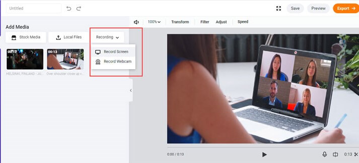 Ghi lại hình ảnh bằng Webcam Recorder