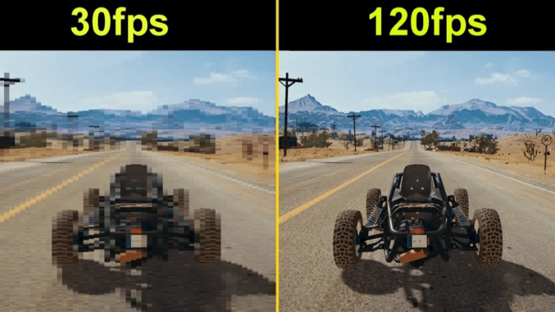 Tốc độ hiển thị của test fps 