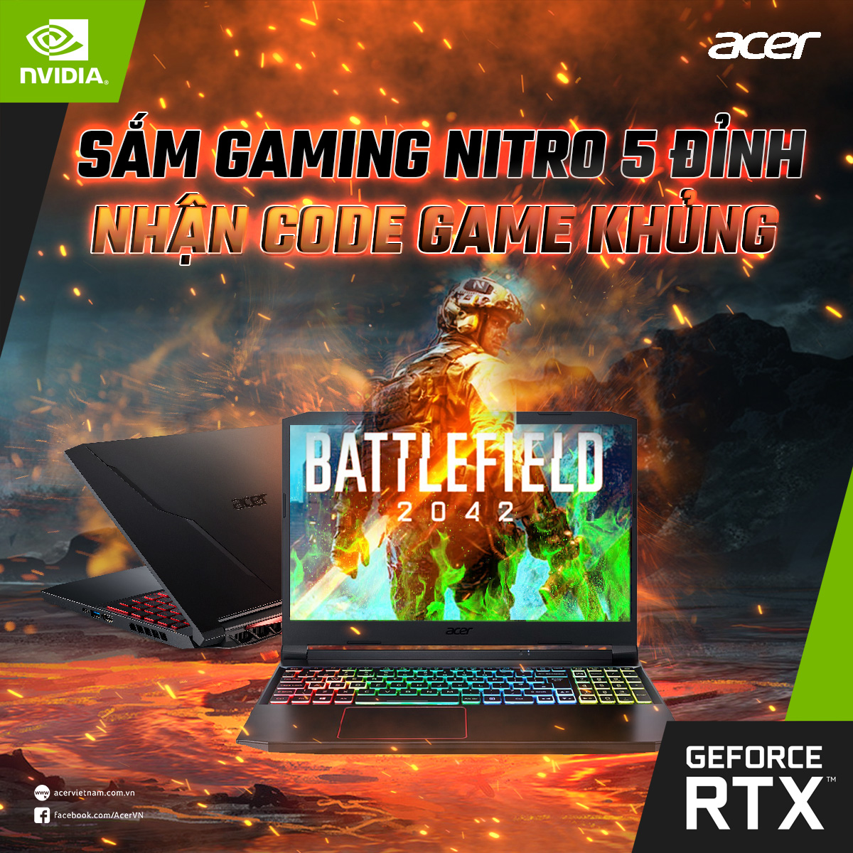 hanoicomputer-mua laptop acer nitro 5 tặng code game Battlefield 2042
